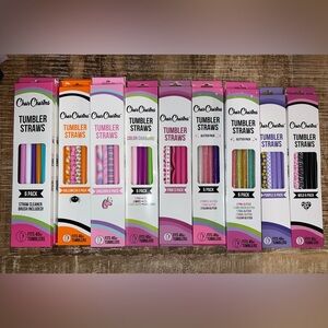 Brand New-40 oz Char Charms Tumbler Straws Variety Pack (4 packs of straw packs)